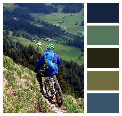 Biker Mtb Mountain Bike Image